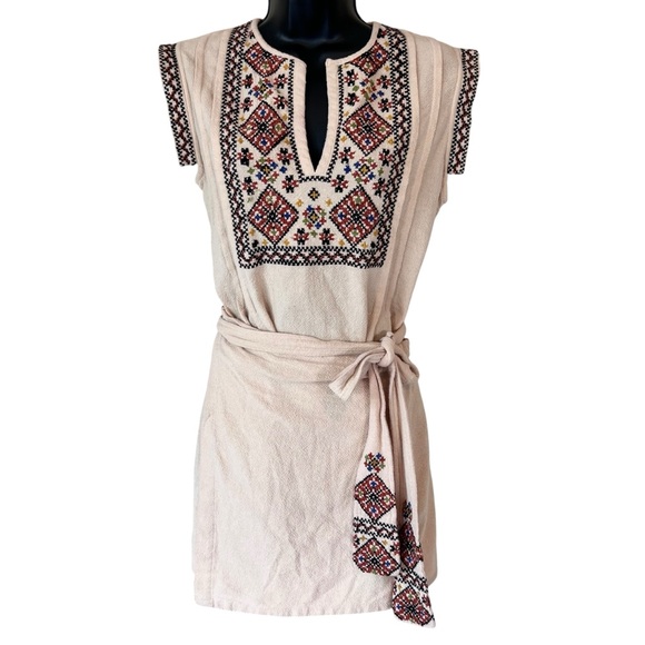 Free People Running Wild Embroidered Mini Dress - Picture 1 of 13